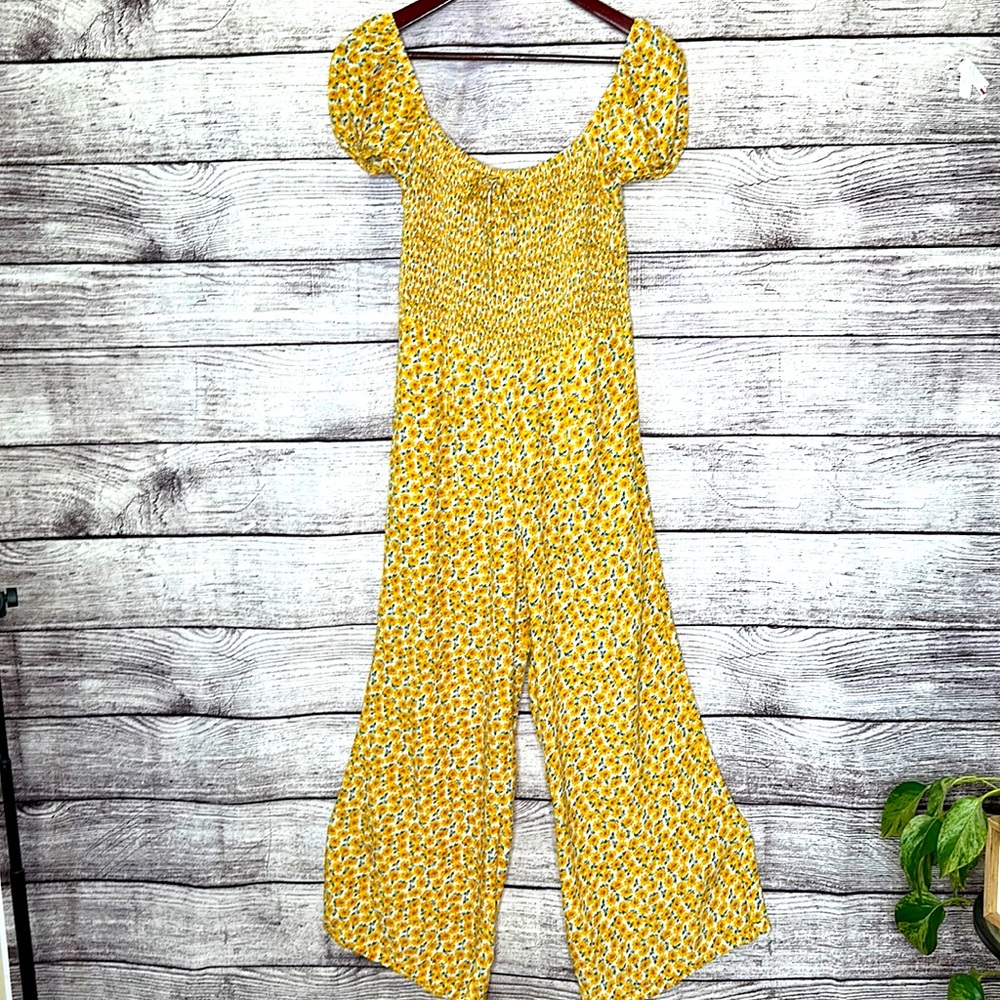 Faithfull The Brand Laszlo Smocked Floral Jumpsuit Anthropologie Size Small - Picture 5 of 10